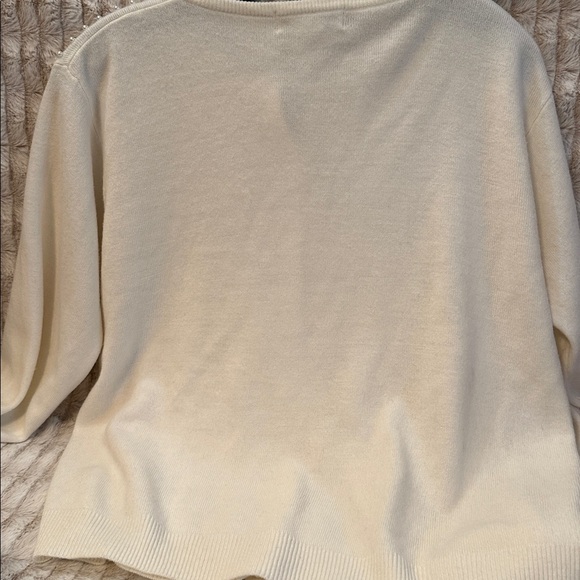 Dressbarn Women's White Cardigan with Pearl Details - Picture 4 of 4